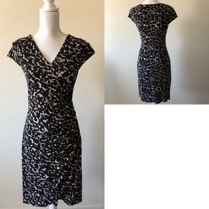 Ann Taylor fitted / faux wrap dress